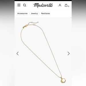 Madewell Hexagon Locket Pendant Necklace-NWOT